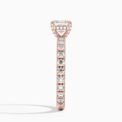 1.60 Carat Princess Halo Design Solitaire Lab Diamond Ring 18K - Florina 