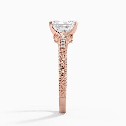 1.60 Carat Princess Halo Design Solitaire Lab Diamond Ring 18K - Florina 
