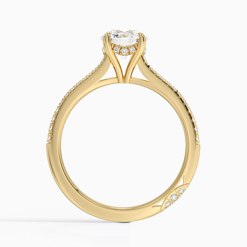 1.25 Karat Hidden Halo Tasarım Tektaş Laboratuvar Pırlanta Yüzük - Milara