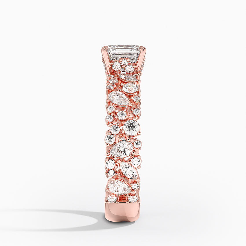 2.00 Karat Asscher Kesim Özel Tasarım Tektaş Laboratuvar Pırlanta Yüzük - Cannes
