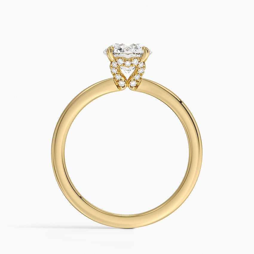 1.15 Hidden Halo Tasarım Tektaş Laboratuvar Pırlanta Yüzük - Vilora