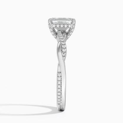 1.60 Carat Princess Halo Design Solitaire Lab Diamond Ring 18K - Florina 