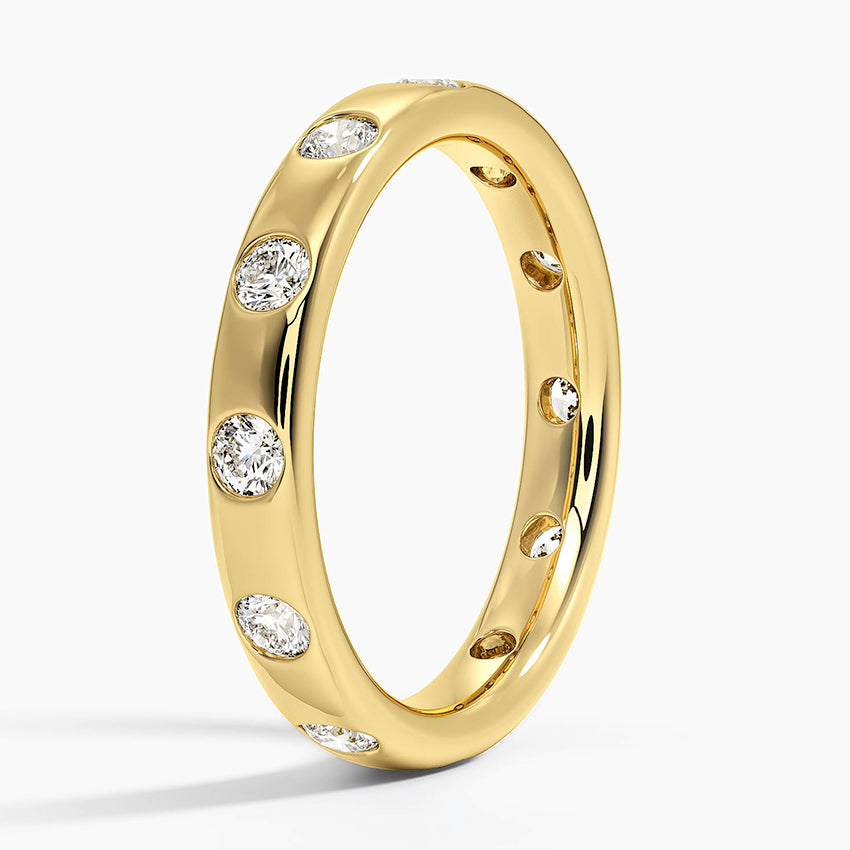 Alyans 1,00 Karat Yuvarlak Kesim Laboratuvar Pırlanta Yüzük 18K - Bold Diamonds
