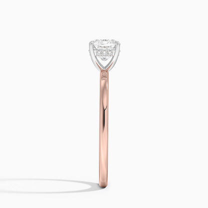 1.60 Carat Princess Halo Design Solitaire Lab Diamond Ring 18K - Florina 