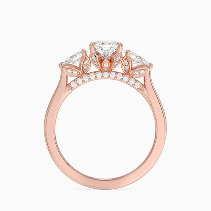 1.60 Carat Princess Halo Design Solitaire Lab Diamond Ring 18K - Florina 