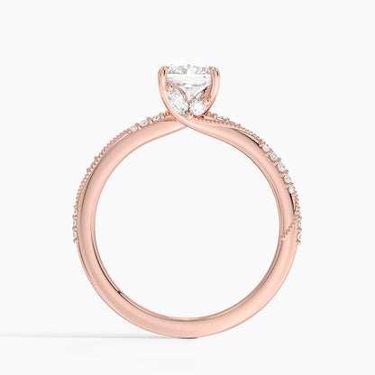 1.60 Carat Princess Halo Design Solitaire Lab Diamond Ring 18K - Florina 