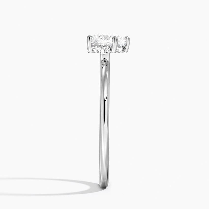 1.10 Kalp Kesim Hidden Halo Tasarım Tektaş Laboratuvar Pırlanta Yüzük - Melara