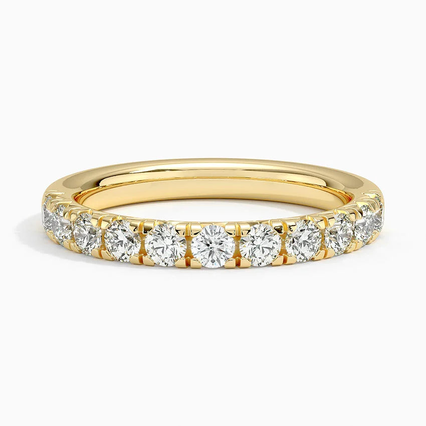 Yarım Tur 1.00 Karat Yuvarlak Kesim Laboratuvar Pırlanta Yüzük 18K - Bold Diamonds