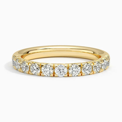 Yarım Tur 1.00 Karat Yuvarlak Kesim Laboratuvar Pırlanta Yüzük 18K - Bold Diamonds