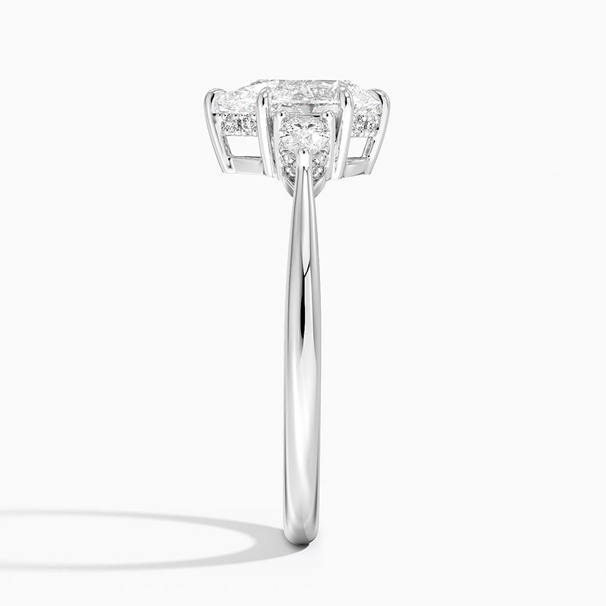 1.60 Carat Princess Halo Design Solitaire Lab Diamond Ring 18K - Florina 