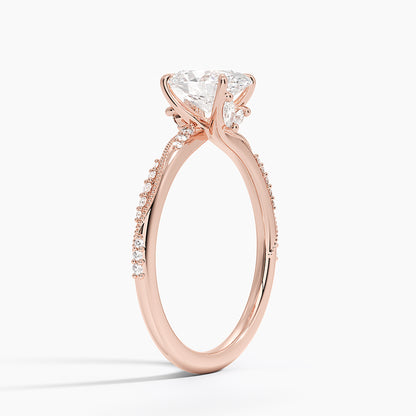 1.60 Carat Princess Halo Design Solitaire Lab Diamond Ring 18K - Florina 