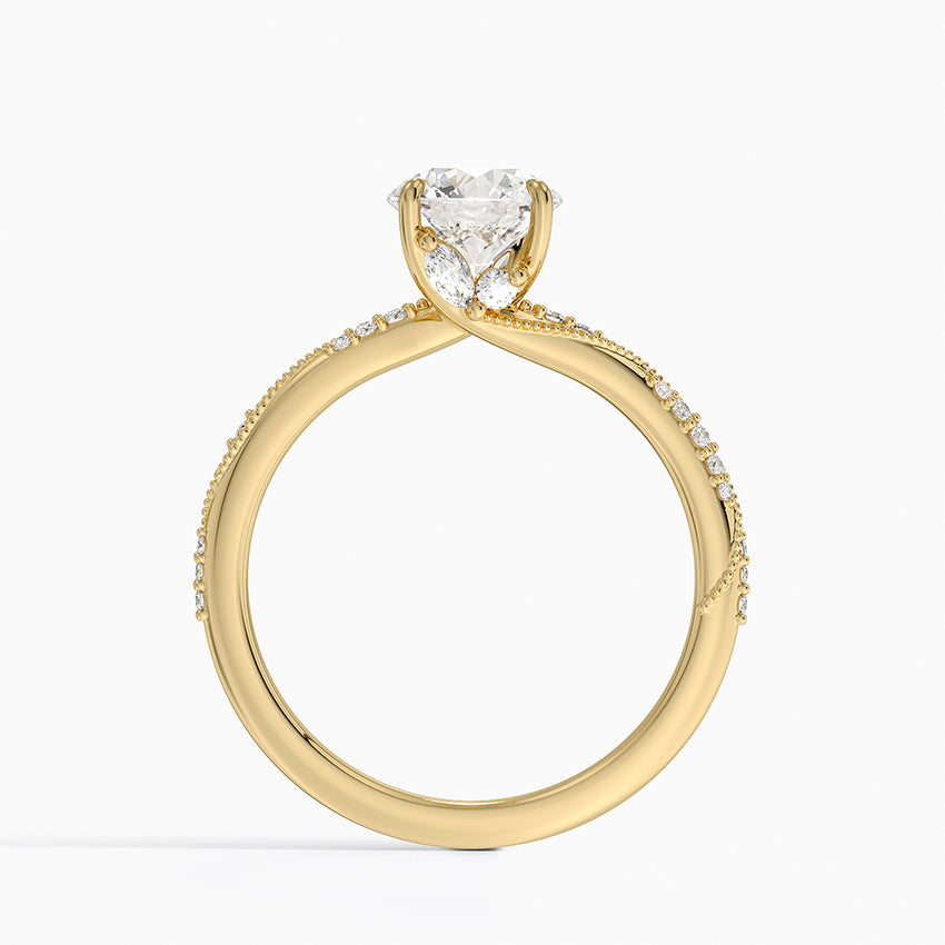 1.25 Karat Hidden Halo Tasarım Tektaş Laboratuvar Pırlanta Yüzük 18K  - Melora - Bold Diamonds