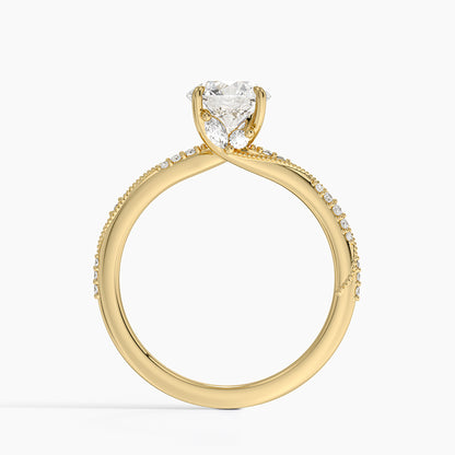 1.60 Carat Princess Halo Design Solitaire Lab Diamond Ring 18K - Florina 
