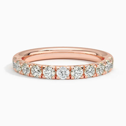 Yarım Tur 1.00 Karat Yuvarlak Kesim Laboratuvar Pırlanta Yüzük 18K - Bold Diamonds