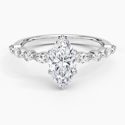 1.60 Carat Princess Halo Design Solitaire Lab Diamond Ring 18K - Florina 