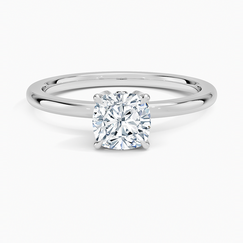 1.15 Karat Cushion Kesim Hidden Halo Tasarım Tektaş Laboratuvar Pırlanta Yüzük - Delora - Bold Diamonds