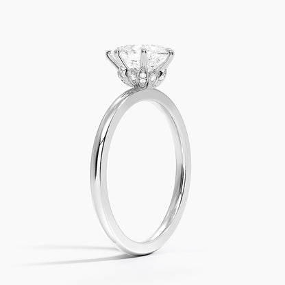 1.60 Carat Princess Halo Design Solitaire Lab Diamond Ring 18K - Florina 