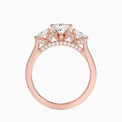 1.60 Carat Princess Halo Design Solitaire Lab Diamond Ring 18K - Florina 