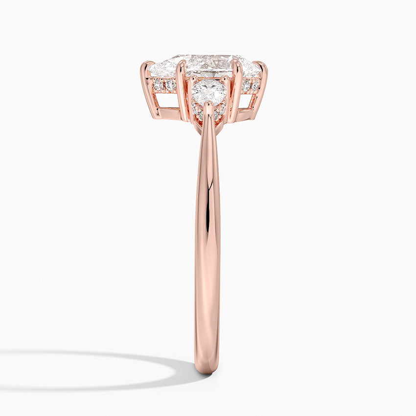 1.60 Carat Princess Halo Design Solitaire Lab Diamond Ring 18K - Florina 
