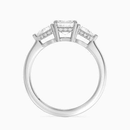 1.60 Carat Princess Halo Design Solitaire Lab Diamond Ring 18K - Florina 