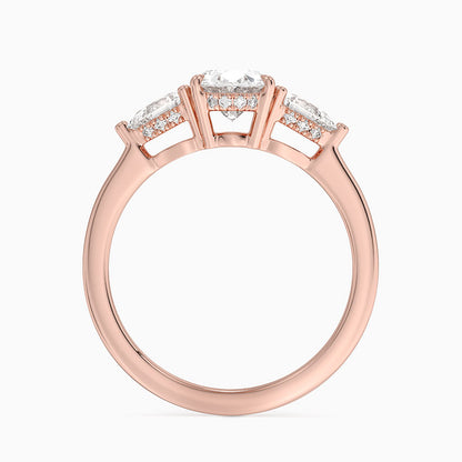 1.60 Carat Princess Halo Design Solitaire Lab Diamond Ring 18K - Florina 