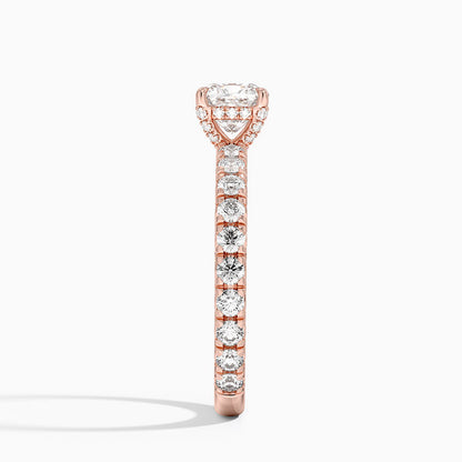 1.75 Karat Cushion Kesim Hidden Halo Tasarım Tektaş Laboratuvar Pırlanta Yüzük 18K  - Selora