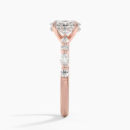 1.60 Carat Princess Halo Design Solitaire Lab Diamond Ring 18K - Florina 