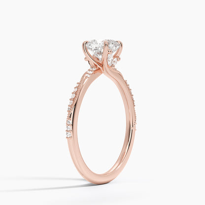 1.60 Carat Princess Halo Design Solitaire Lab Diamond Ring 18K - Florina 