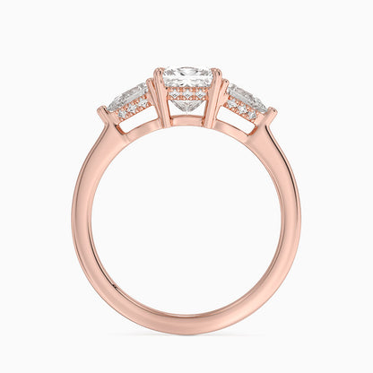 1.60 Carat Princess Halo Design Solitaire Lab Diamond Ring 18K - Florina 