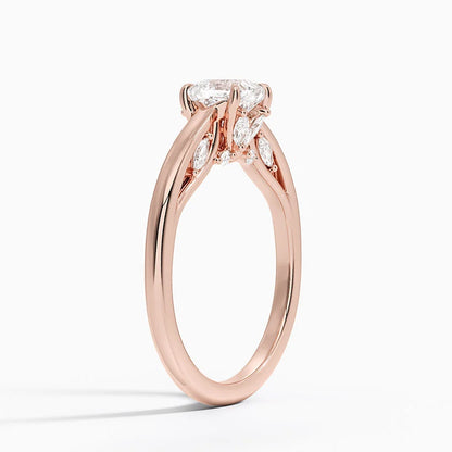 1.30 Cushion Kesim Hidden Halo Tasarım Tektaş Laboratuvar Pırlanta Yüzük - Dalara