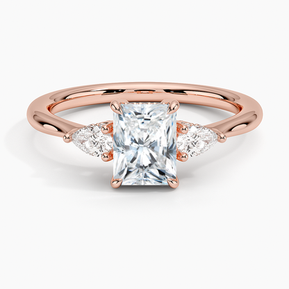 1.60 Carat Princess Halo Design Solitaire Lab Diamond Ring 18K - Florina 