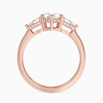 1.60 Carat Princess Halo Design Solitaire Lab Diamond Ring 18K - Florina 