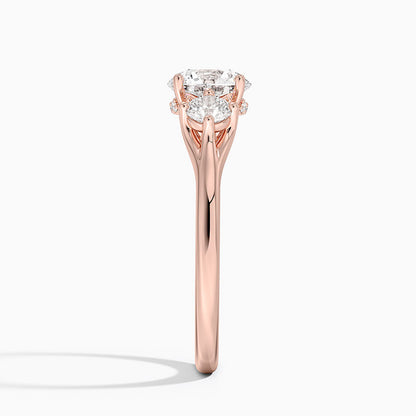 1.60 Carat Princess Halo Design Solitaire Lab Diamond Ring 18K - Florina 