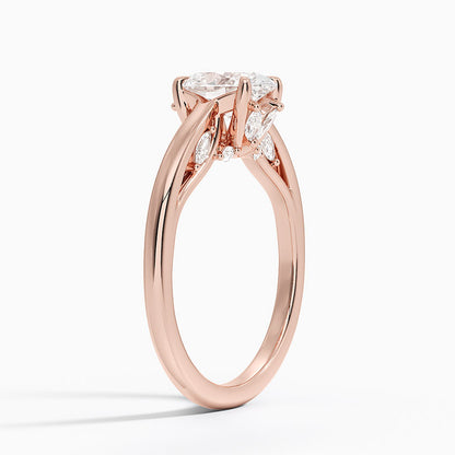 1.30 Oval Kesim Hidden Halo Tasarım Tektaş Laboratuvar Pırlanta Yüzük - Dalara