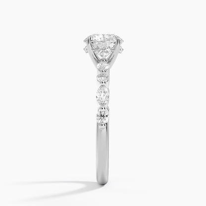 1.60 Carat Princess Halo Design Solitaire Lab Diamond Ring 18K - Florina 