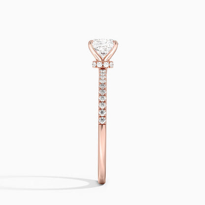 1.60 Carat Princess Halo Design Solitaire Lab Diamond Ring 18K - Florina 