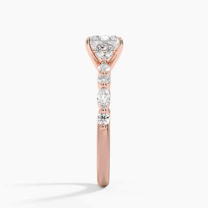 1.60 Carat Princess Halo Design Solitaire Lab Diamond Ring 18K - Florina 