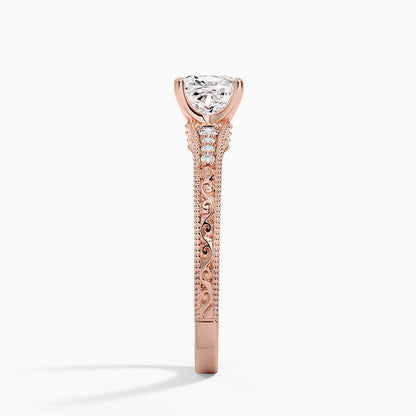 1.60 Carat Princess Halo Design Solitaire Lab Diamond Ring 18K - Florina 