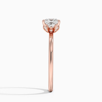 1.60 Carat Princess Halo Design Solitaire Lab Diamond Ring 18K - Florina 