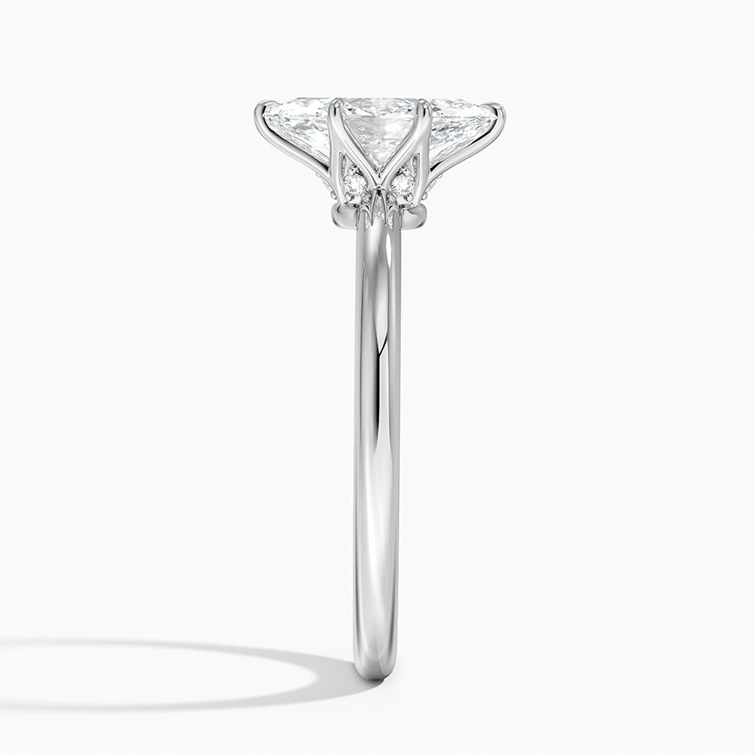 1.10 Karat Marquise Kesim Hidden Halo Tasarım Tektaş Laboratuvar Pırlanta Yüzük - Bern