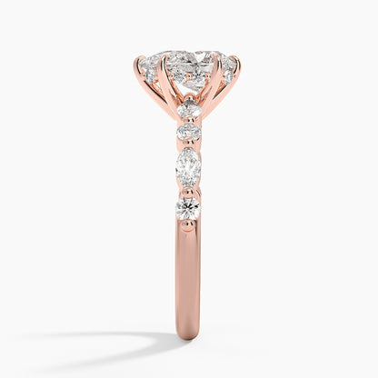 1.60 Carat Princess Halo Design Solitaire Lab Diamond Ring 18K - Florina 