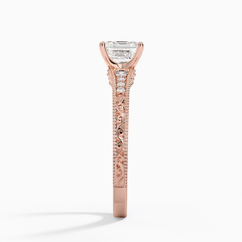 1.15 Karat Asscher Kesim Hidden Halo Tasarım Tektaş Laboratuvar Pırlanta Yüzük - Venice