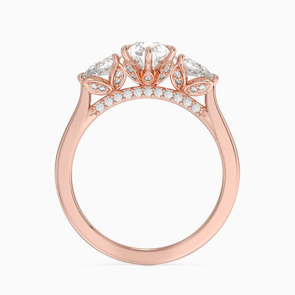 1.60 Carat Princess Halo Design Solitaire Lab Diamond Ring 18K - Florina 