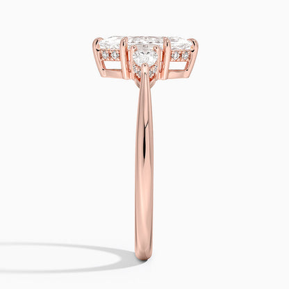 1.60 Carat Princess Halo Design Solitaire Lab Diamond Ring 18K - Florina 