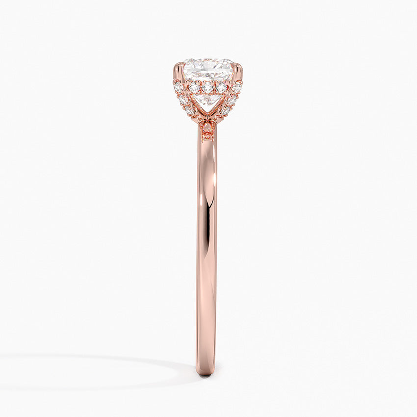 1.15 Karat Cushion Kesim Hidden Halo Tasarım Tektaş Laboratuvar Pırlanta Yüzük - Gilora - Bold Diamonds