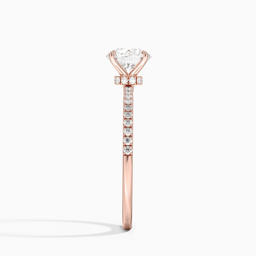 1.25 Karat Hidden Halo Tasarım Tektaş Laboratuvar Pırlanta Yüzük - Filora - Bold Diamonds