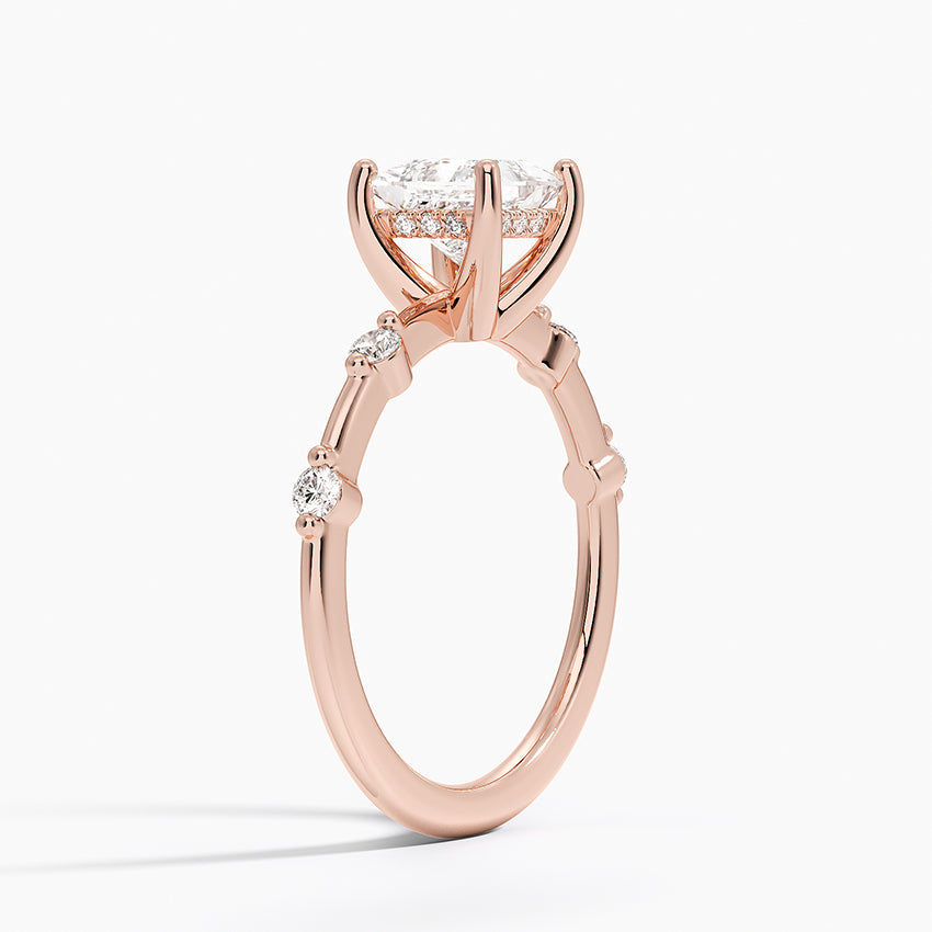 1.20 Prenses Kesim Hidden Halo Tasarım Tektaş Laboratuvar Pırlanta Yüzük - Zelora