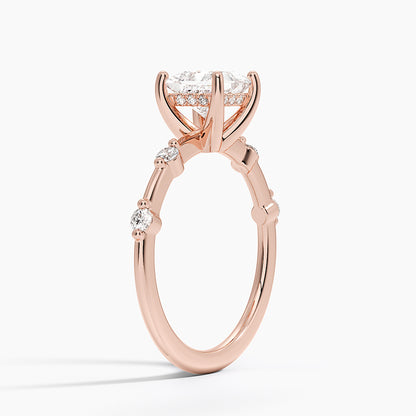 1.20 Prenses Kesim Hidden Halo Tasarım Tektaş Laboratuvar Pırlanta Yüzük - Zelora