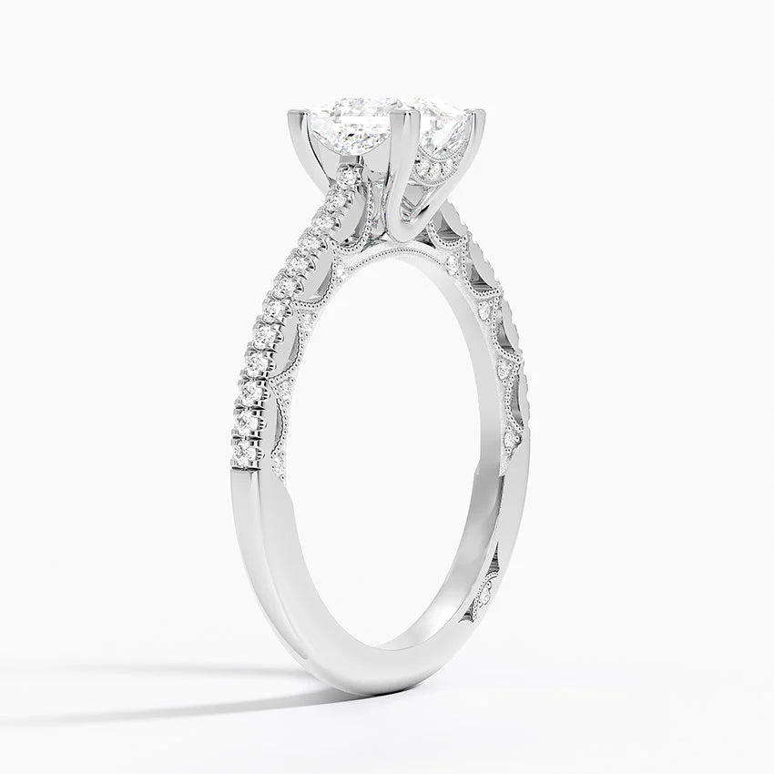 1.50 Prenses Kesim Halo Tasarım Tektaş Laboratuvar Pırlanta Yüzük - Nilara