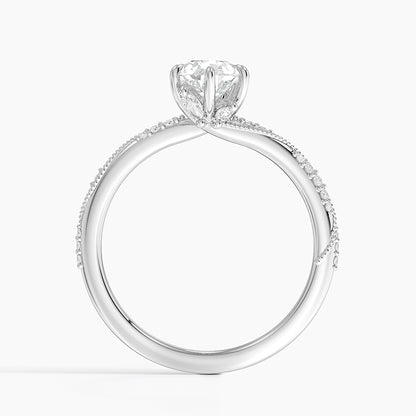 1.60 Carat Princess Halo Design Solitaire Lab Diamond Ring 18K - Florina 